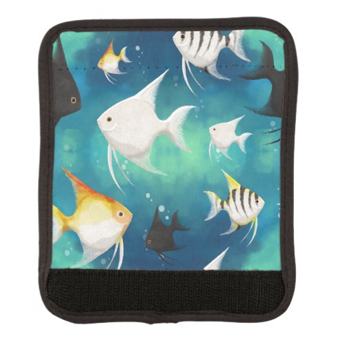 Angelfish Aquarium Pattern Luggage Handle Wrap