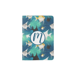 Angelfish Aquarium Pattern Passport Holder