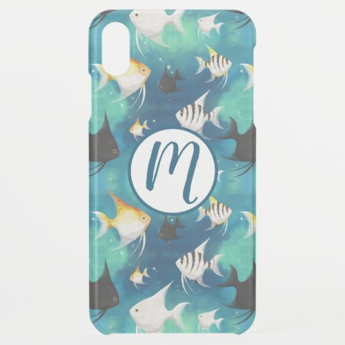 Angelfish Aquarium Pattern iPhone XS Max Case