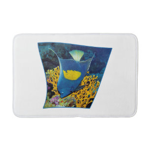 Angelfish at coral reef - Photographic design Bath Mat