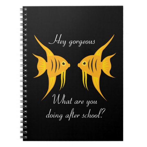 AngelFish bold and beautiful on black Notebook