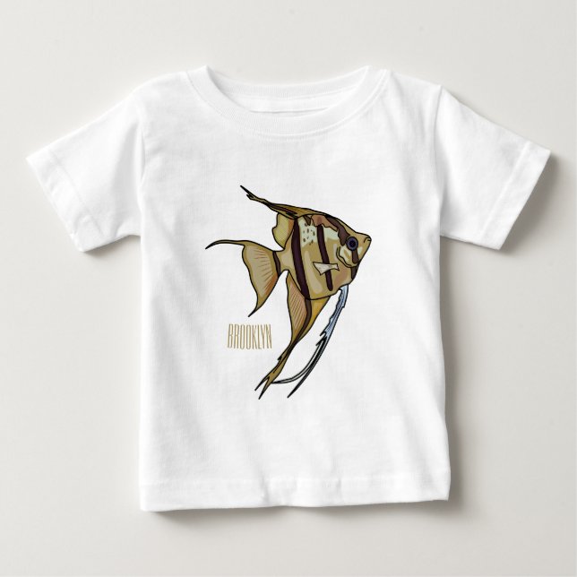 Angelfish cartoon illustration baby T-Shirt (Front)