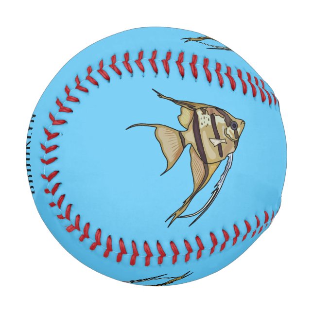 Angelfish cartoon illustration baseball (Front Left)