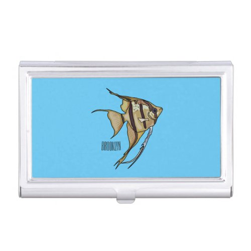 Angelfish cartoon illustration business card case