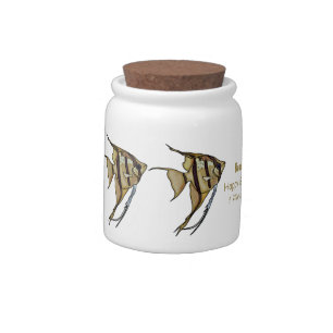 Angelfish cartoon illustration candy jar
