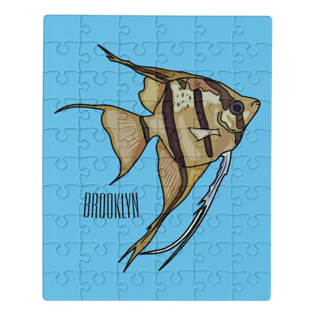 Angelfish cartoon illustration jigsaw puzzle (Puzzle Vertical)