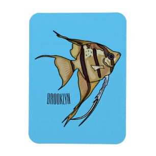 Angelfish cartoon illustration magnet
