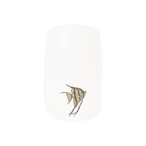 Angelfish cartoon illustration minx nail art