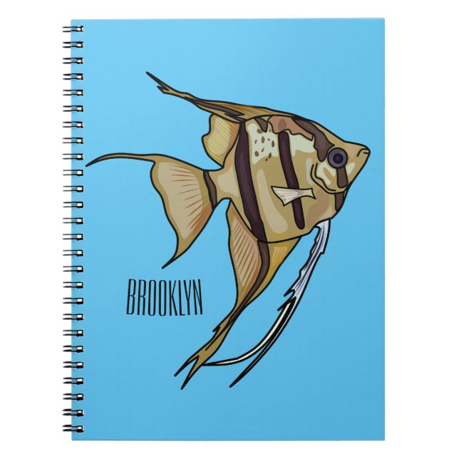Angelfish cartoon illustration notebook (Front)