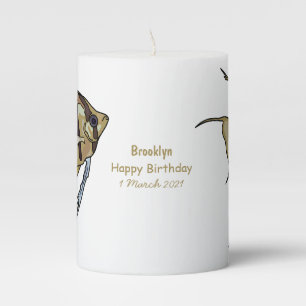 Angelfish cartoon illustration pillar candle
