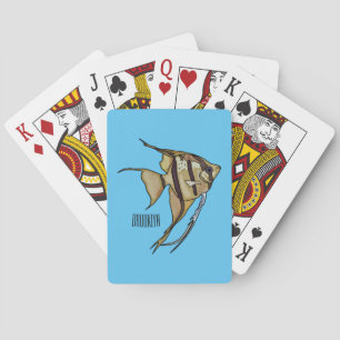 Angelfish cartoon illustration poker cards