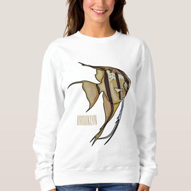 Angelfish cartoon illustration sweatshirt (Front)