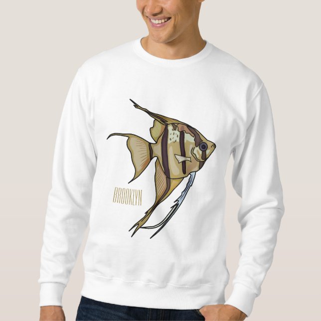 Angelfish cartoon illustration sweatshirt (Front)