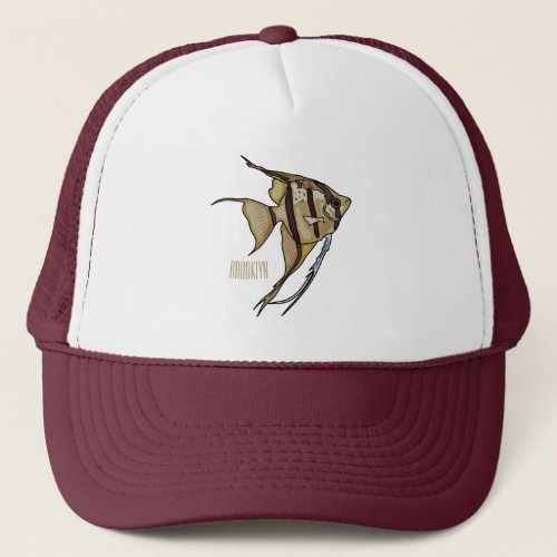 Angelfish cartoon illustration trucker hat