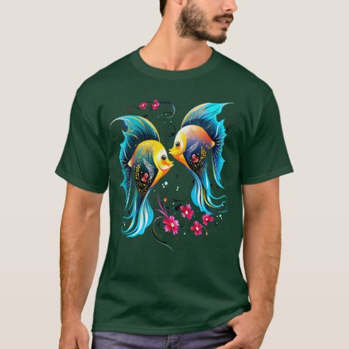 Angelfish Couple Valentine T_Shirt