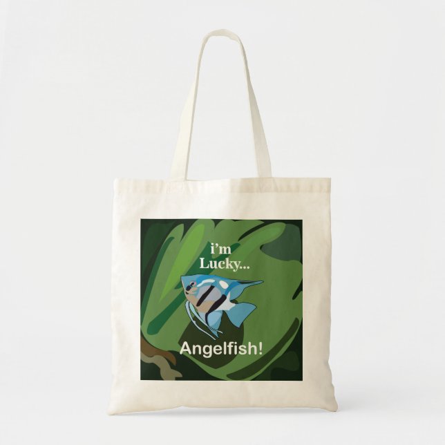 Angelfish Freshwater Aquarium Tropical Fisherman Tote Bag (Front)