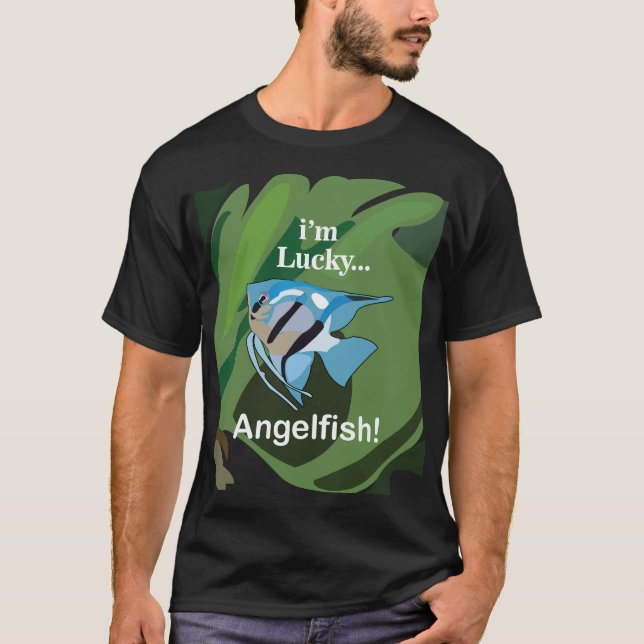 Angelfish Freshwater Lucky Fishing Fisherman T-Shirt (Front)