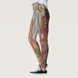 Angelfish in Coral, Vintage Tropical Fish in Ocean Leggings