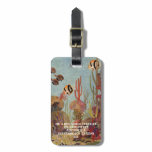 Angelfish in Coral, Vintage Tropical Fish in Ocean Luggage Tag