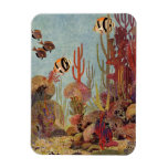 Angelfish in Coral, Vintage Tropical Fish in Ocean Magnet