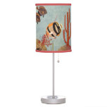 Angelfish in Coral, Vintage Tropical Fish in Ocean Table Lamp