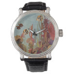 Angelfish in Coral, Vintage Tropical Fish in Ocean Watch