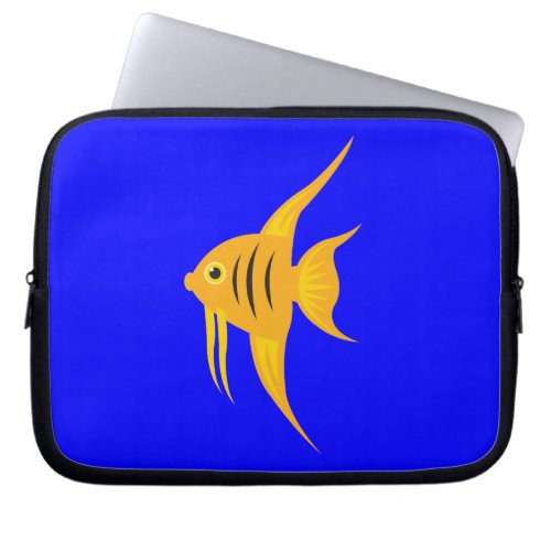 AngelFish in the deep blue sea Laptop Sleeve