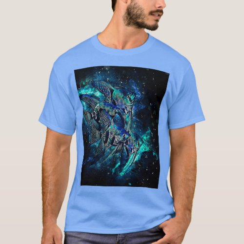 Angelfish Phillipine Blue Graphic T_Shirt