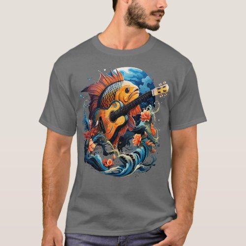 Angelfish Playing Guitar T_Shirt