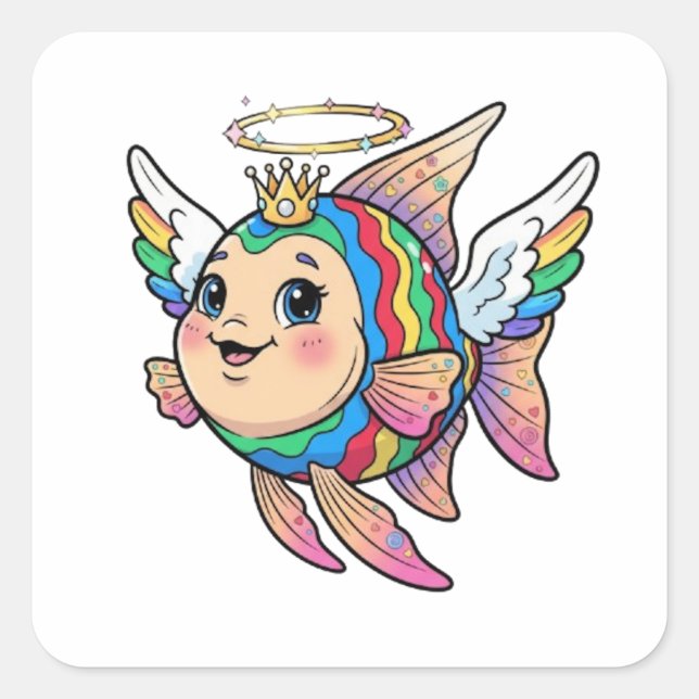 ANGELFISH SQUARE STICKER (Front)