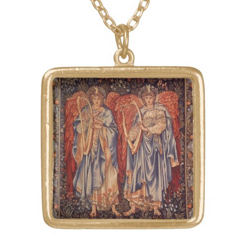 Angeli Laudantes by Sir Edward Coley Burne Jones Gold Plated Necklace