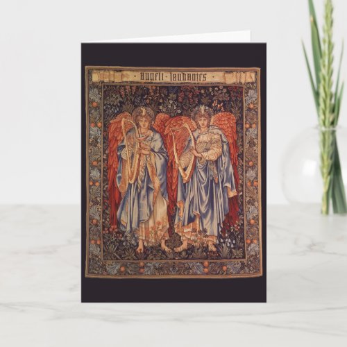 Angeli Laudantes by Sir Edward Coley Burne Jones Holiday Card