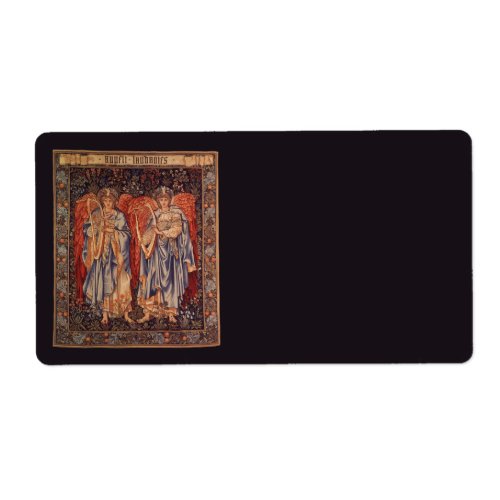 Angeli Laudantes by Sir Edward Coley Burne Jones Label