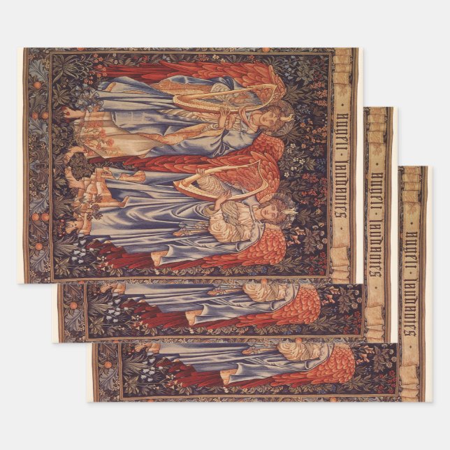 Angeli Laudantes by Sir Edward Coley Burne Jones Wrapping Paper Sheets (Set)