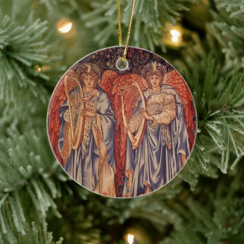 Angeli Laudantes (Praising Angels) by Burne Jones Ceramic Ornament