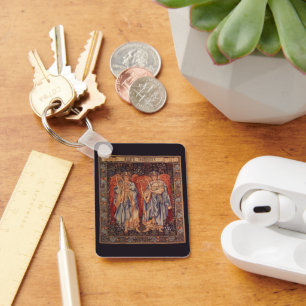 Angeli Laudantes (Praising Angels) by Burne Jones Keychain