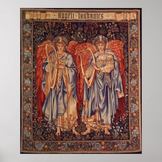 Angeli Laudantes (Praising Angels) by Burne Jones Poster (Front)