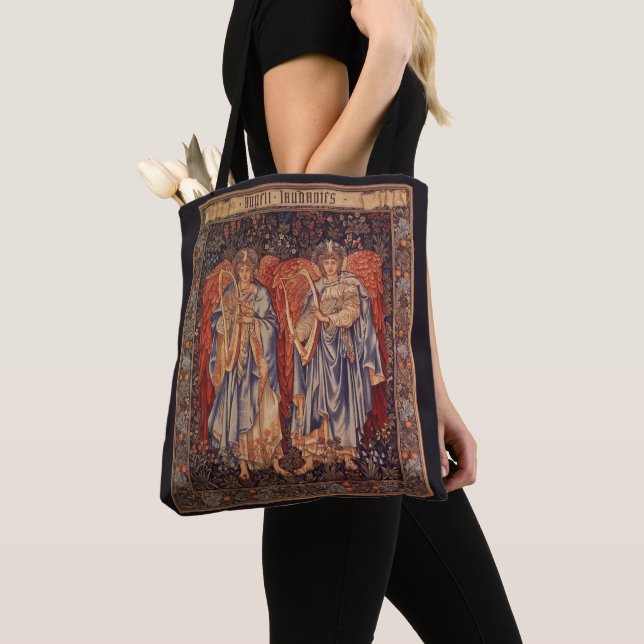 Angeli Laudantes (Praising Angels) by Burne Jones Tote Bag (Close Up)
