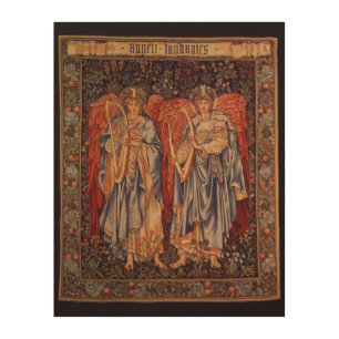 Angeli Laudantes (Praising Angels) by Burne Jones Wood Wall Art