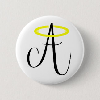 Angelic Abbie - Black Logo Button