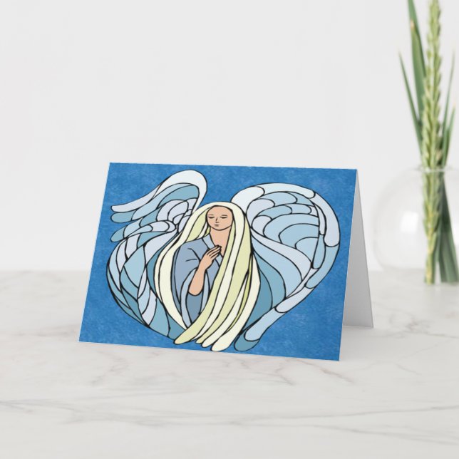 Angelic Angel Holiday Greeting Card (Front)