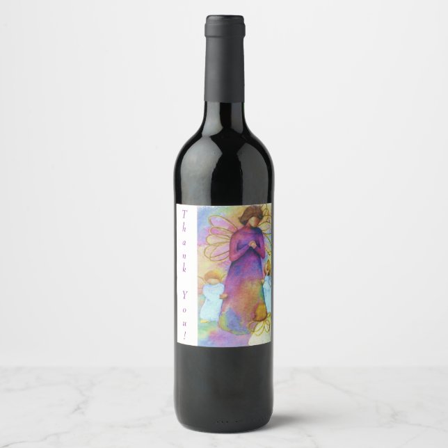 ANGELIC ANGELS THANK YOU  WINE LABEL (Front)