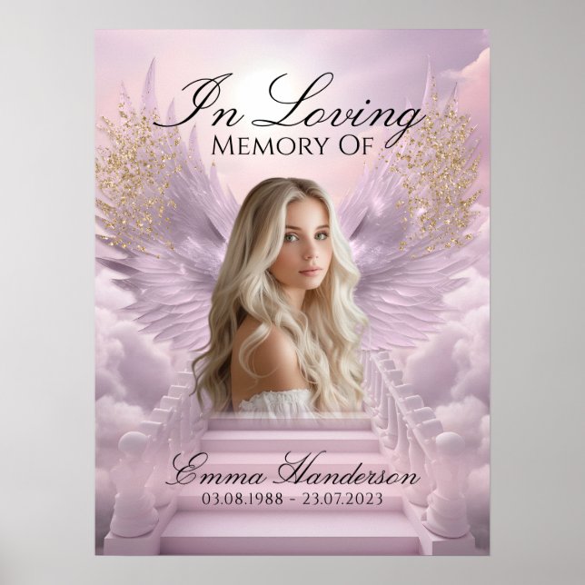Angelic Ascent Memorial Welcome Sign Poster (Front)
