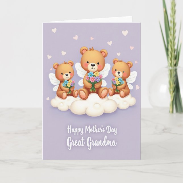 Angelic Bears Mothers Day Card (Front)