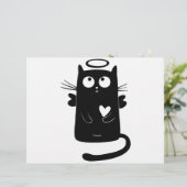 Angelic black cat cartoon (Standing Front)