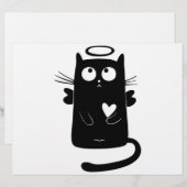 Angelic black cat cartoon (Front/Back)