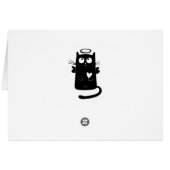 Angelic black cat cartoon (Back Horizontal)