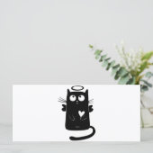 Angelic black cat cartoon (Standing Front)