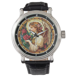 Angelic Bloom Stained Glass Floral Watch