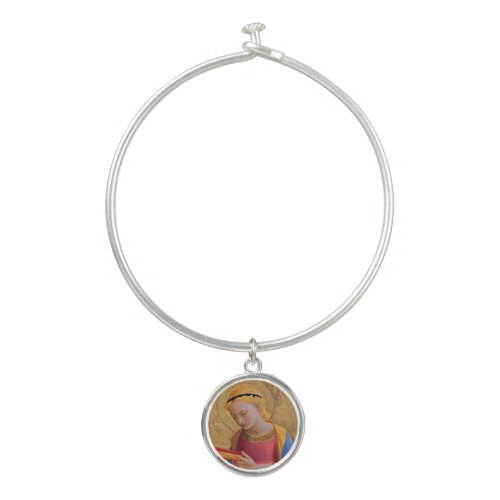 Angelic Christian Religious Woman Holding Book Bangle Bracelet